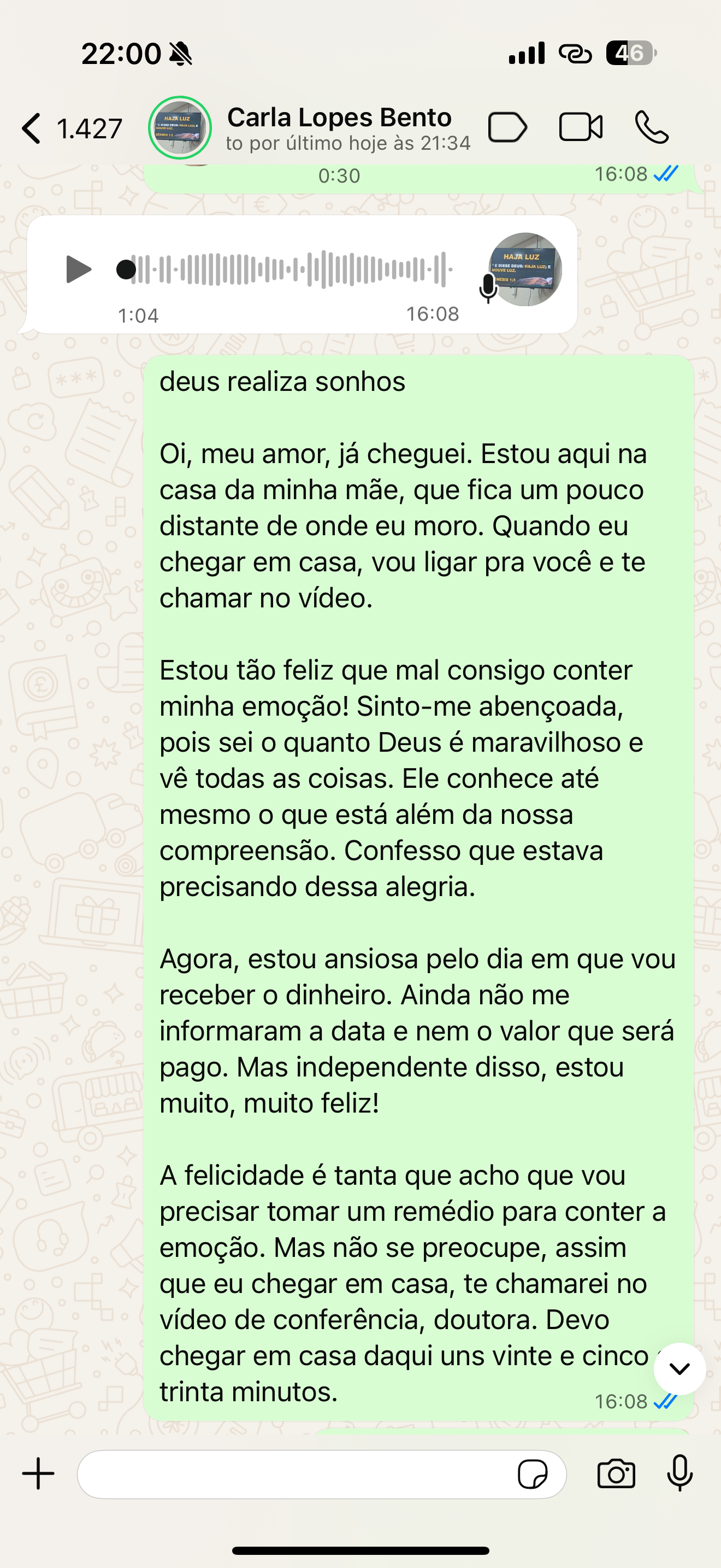 Depoimento de Carla Lopes Bento