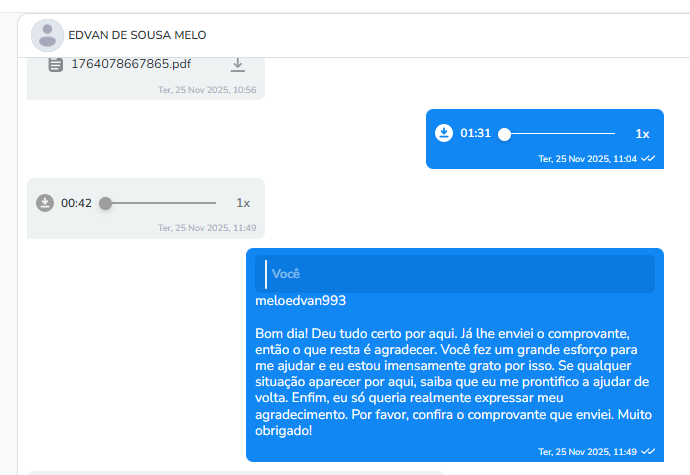 Depoimento de Edvan de Sousa Melo